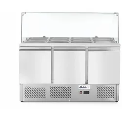 Arktic Kühltisch, dreitürig mit Glasdisplay 380 L