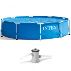 Intex Metal Frame 28202NP - Runder Pool + Filterpumpe