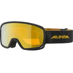 ALPINA Damen Skibrille/Snowboardbrille "Scarabeo S, black-yellow matt, ONE SIZE