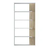 Fores habitat Calicosy Bücherregal, Grau, 25x180x90 cm, Wohnzimmer,, -