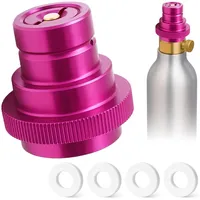 VZU CO2 Quick-Adapter, Schnelladapter Kompatibel mit CO2 Soda kompatibel mit Duo/Terra/Art, 425g CO2 Zylinder Quick Adapter, Adapter Kompatibel mit Sodastream, 60l Trapezgewinde TR214 (Rosa)