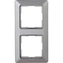Kopp 305720061 MILANO - Abdeckrahmen 2-fach, Farbe: stahl