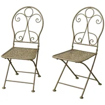 Hti-Living Solea Gartenstuhl 40 x 50 x 93 cm Khakigrün 2 St.