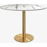 Runder Esstisch im Goblet-Stil 120cm gold marmoriert Monika+