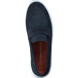 Marco Tozzi Guido Maria Kretschmer Herren Slipper aus Leder mit dicker Sohle, Blau (Navy), 44 EU