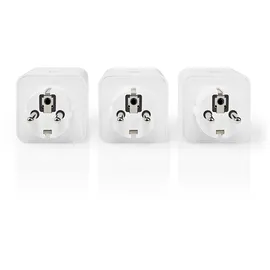 Nedis WLAN Smart-Stecker, 3680W, Typ F, Smart-Steckdose, 3er-Pack (WIFIP121FWT3)