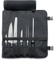 Dick Rolltasche, 6-teilig, Textilrolltasche aus strapazierfähigem Obermaterial und Werkzeug-Basissortiment, 1 Set, Farbe: schwarz