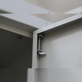 Lüllmann Flügeltürenschrank Aktenschrank 120 x 80 x 38,3 cm weiß