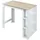 [en.casa] Bartisch Danderyd 120 x 60 x 106 cm mit 3 Ablagefächern Weiß/Eicheoptik