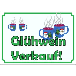 HB-Druck Glühwein Werbeaufkleber Aufkleber A6 (105x148mm)