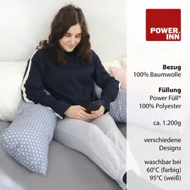 POWER INN SLEEP DE LUXE Seitenschläferkissen 30 x 200 cm Weiß