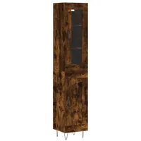 VidaXL Highboard Räuchereiche 34,5x34x180 cm Holzwerkstoff Vidaxl