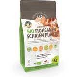 GOLDEN PEANUT Flohsamenschalen Pulver BIO 95% 1 kg, Premium Psyllium Pulver, fein gemahlen, zusatzfrei, glutenfreie Backzutat, qualitätsgeprüft