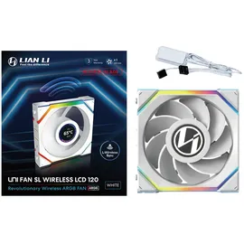 Lian Li UNI FAN SL Wireless LCD 120 mm, weiß