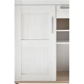 HBZ Wohnwand ROMANCE, Sibiu Lärche Dekor - Eiche Sanremo Dekor - 4-teilig - LED-Beleuchtung