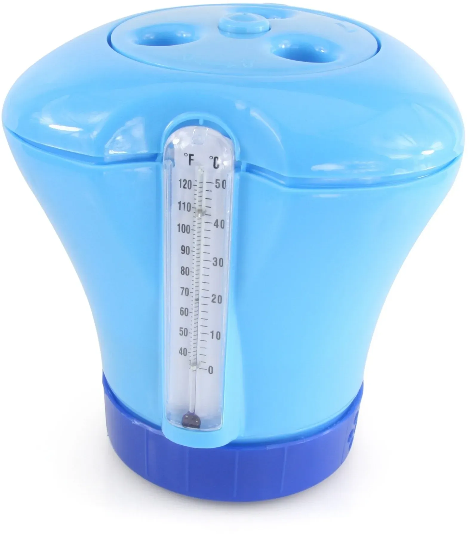 Diffuseur de chlore à thermomètre intégré - bleu