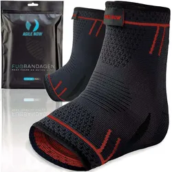 Agile NOW Sprunggelenkbandage 2 St rot Unisex