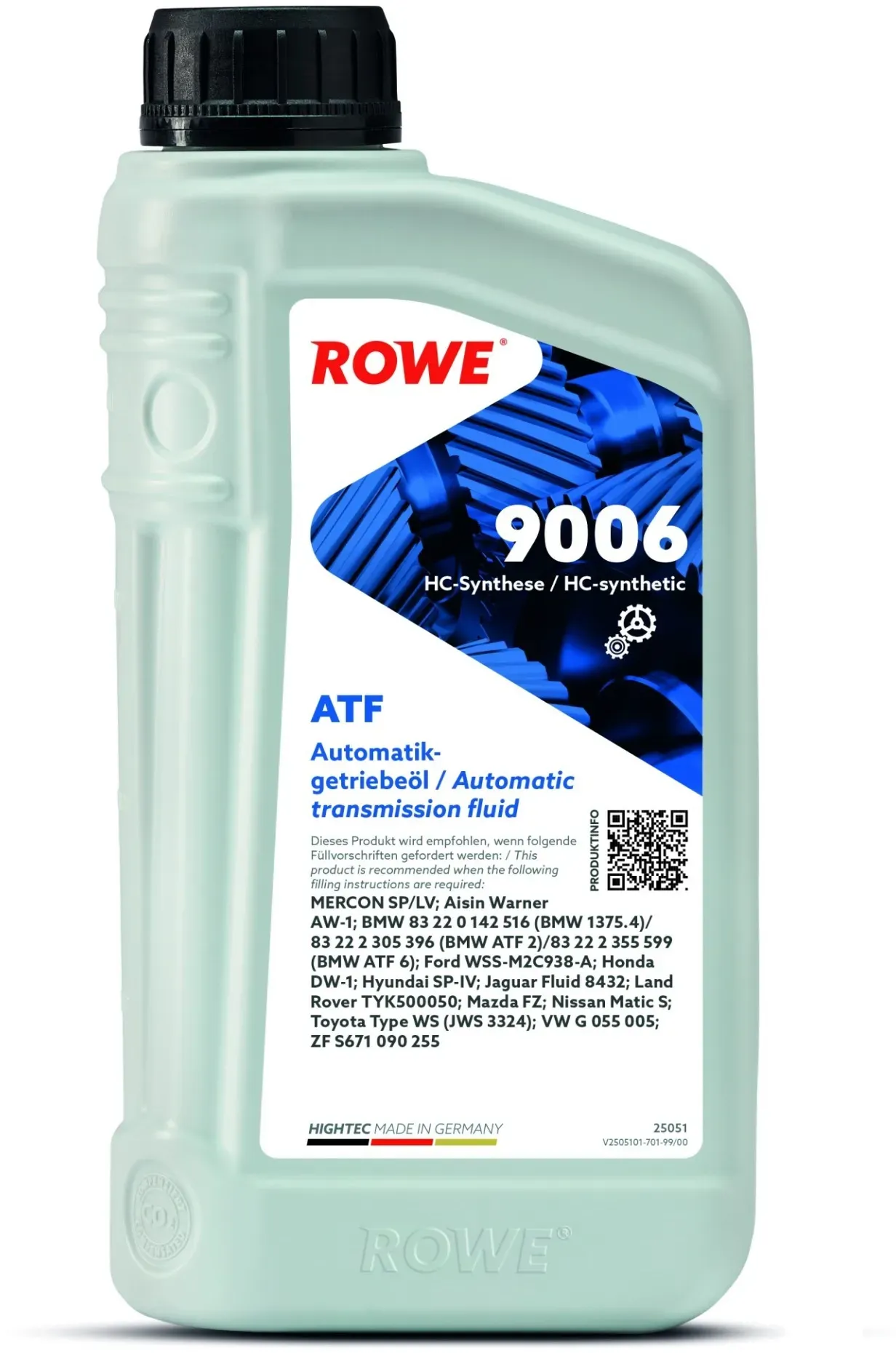 ROWE HIGHTEC ATF 9006 (1 L) Automatikgetriebeöl,Getriebeöl Teilsynthetiköl  25051-0010-99