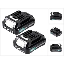 Makita Akku Power Set Li 12V mit 2x BL1021B Akku 2,0Ah ( 2x 197396-9 ) - Nachfolger von BL1020B