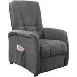 Livetastic Fernsehsessel, Dunkelgrau, Textil, 77x107x88 cm, Stoffauswahl, Relaxfunktion, Wohnzimmer, Sessel, Fernsehsessel