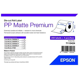 Epson 7113424 Druckeretikett Weiß Selbstklebendes Druckeretikett