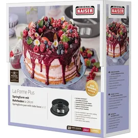 Kaiser La Forme Plus Springform mit Rohrboden und SafeClick, 28 cm