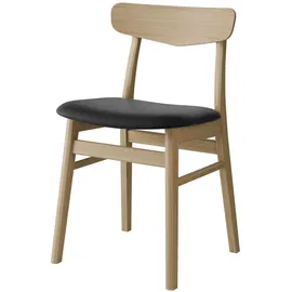 Hammel Furniture Esszimmerstuhl Mosbøl Leder schwarz