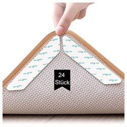 zggzerg Antirutschmatte Teppichgreifer Antirutschmatte, 24 Stück Anti-Curling Rug Gripper weiß Trapezförmig