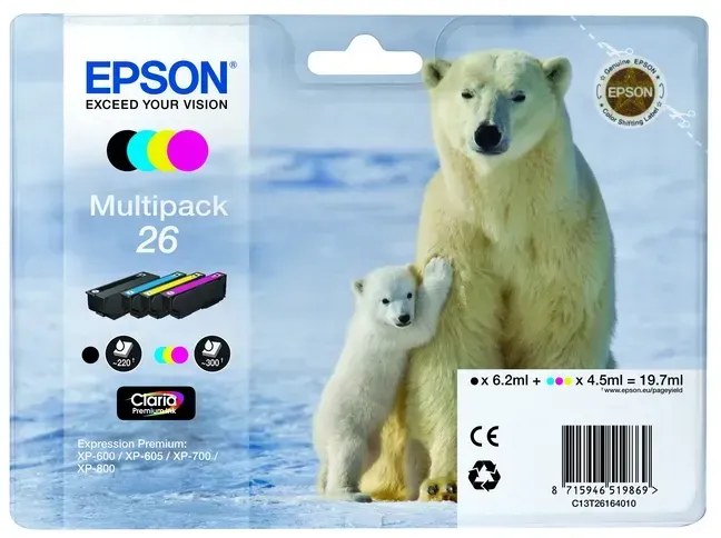 Epson Druckerpatrone T2616 Multipack Eisbär