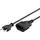 goobay Verlängerungskabel 64616, für innen, Eurostecker, Kabeltyp H03VVH2-F aus Kunststoff, schwarz, 2 m,