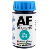 Alex Flittner Designs Lackstift RAL 5018 TUERKISBLAU seidenmatt 50ml Holz Metall Möbel Bad Retuschierlack Reparaturlack