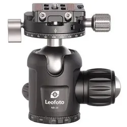 Leofoto Stativ-Kugelkopf NB-34, Dual-Panoramafunktion + Schnellwechselplatte NP-50