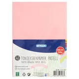 Stylex Tonzeichenpapier 200 g/m2 DIN A5 40 Blatt pastell