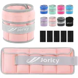 JORICY Gewichtsmanschetten Fuß, Verstellbares Gewichte für Beine und Arme 3 kg 1 Paar, Gewichtsmanschetten Hand, Fußgewichte und Fußgelenkgewichte für Fitnessstudio, Bewegung, Laufen, Joggen Rosa