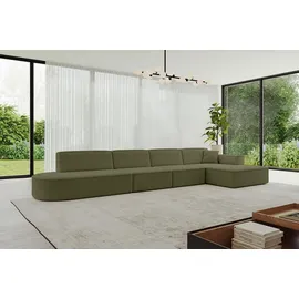 altdecor Eckcouch Polyester L-Form 3-Sitzer Grün