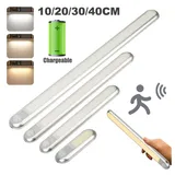 Sunicol Schrankleuchte LED Schrankbeleuchtung mit Bewegungsmelder, USB Aufladbar, Dimmbar Nachtlicht für Küche, Schnurlose magnetische Lampe Ø 20 cm