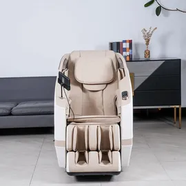 360Home Massagesessel Kunstleder 73 x 106 x 140 cm Weiß mit Heizfunktion