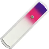 Glasfußfeile & Pediküre-Raspel Doppelseitig geätzte Oberfläche mit unterschiedlicher Körnung, Kallusentferner-Fußraspel - Original Tschechisches Produkt (lila/rosa)