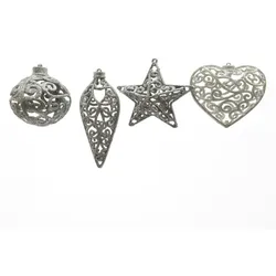 Baumhänger Baumschmuck Christbaumschmuck silber Weihnachtskugeln Stück