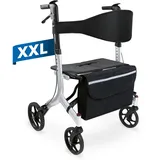 Weinberger Rollator XXL Aluminium faltbar Gehhilfe schwarz