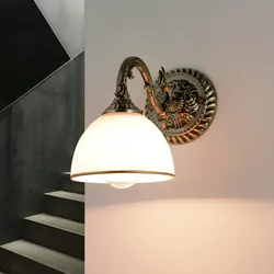 Licht-Erlebnisse Wandleuchte Jugendstil elegant in Messing LOUIS