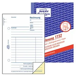 AVERY Zweckform Rechnung Formularbuch 1732