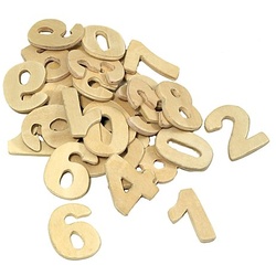 Zahlen aus Holz, 2,5 cm, 40 Stück