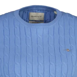 GANT Stretch Cotton Cable C-Neck Blau S