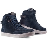 SHIMA SX-2 EVO Motorradschuhe für Herren - Atmungsaktiv, Verstärkte Leder Biker Motorradstiefel Männer mit Knöchelstütze, Rutschfeste Sohle, Schaltpolster (Blau,