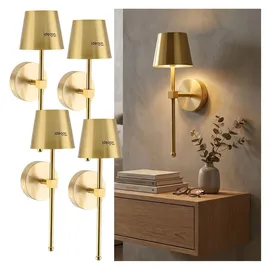 ideoon lights Elegante LED Wandleuchte (4er-Set) 180 lm Gold