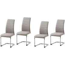 Hti-Living Schwingstuhl PU cappuccino 4er Set