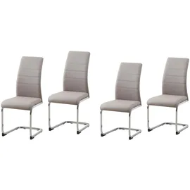 Hti-Living Schwingstuhl PU cappuccino 4er Set