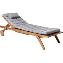 Beliani Gartenliege 200 x 67 x 33 cm Hellbraun