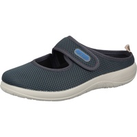 FLY FLOT Damen Schuhe Hausschuhe Pantoffeln Klettverschluss, Größe:40 EU, Farbe:Grau